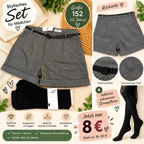 Mädchen bermuda shorts grau - mädchen,